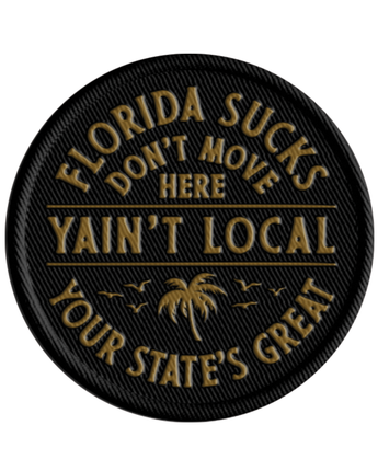 FLORIDA SUCKS PATCH - BLK/GLD