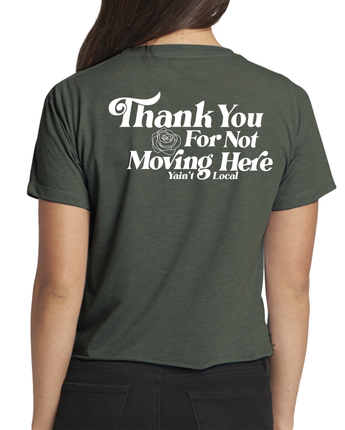 WOMEN'S THANK YOU CROP TEE